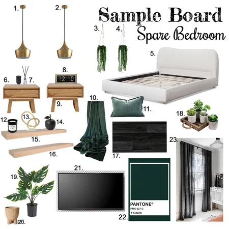 Spare Bedroom Sample Board Interior Design Mood Board by skylerjade on Style Sourcebook