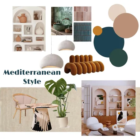 Mediterranean Design Style Interior Design Mood Board by kgmakeupstars@gmail.com on Style Sourcebook