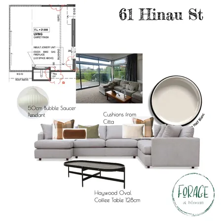 61 Hinau St - Living Room Interior Design Mood Board by fleurwalker on Style Sourcebook