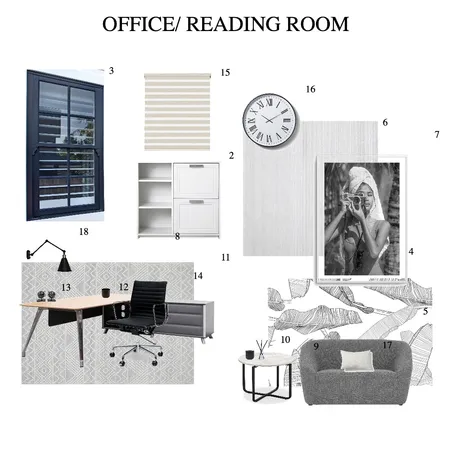 office/reading room Interior Design Mood Board by Mehraveh on Style Sourcebook