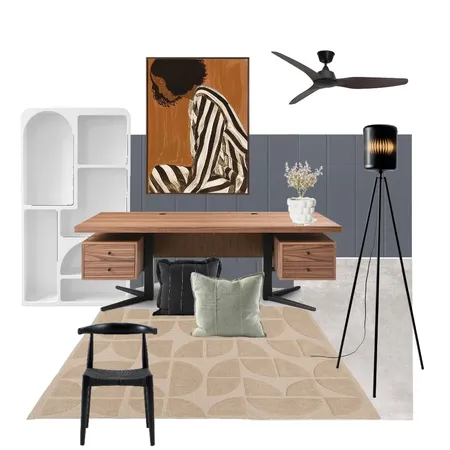 Study room Dark Interior Design Mood Board by info@kasaliving.com.au on Style Sourcebook