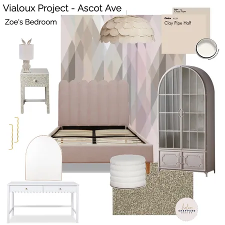 Zoe's Bedroom Interior Design Mood Board by Helen Sheppard on Style Sourcebook