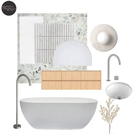 Neutral Bathroom Interior Design Mood Board by Metric Interiors By Kylie on Style Sourcebook