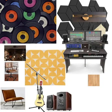 paolo music studio Interior Design Mood Board by Francesca Castiglioni on Style Sourcebook