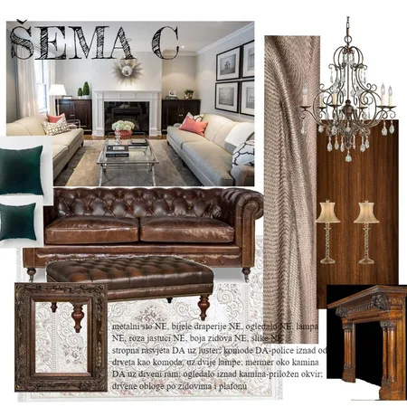 KOREKCIJA PROSTORA U ŠEMU C DNEVNA SOBA Interior Design Mood Board by majapaun on Style Sourcebook