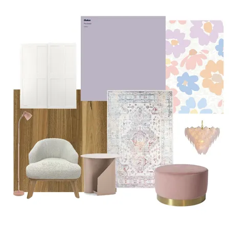 Clara's Bedroom Interior Design Mood Board by abajev@gmail.com on Style Sourcebook