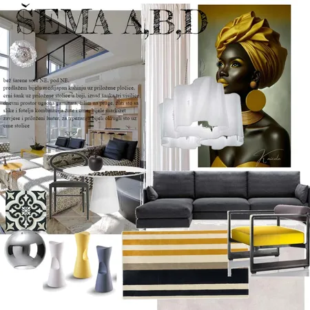 KOREKCIJA PROSTORA U ŠEMU A,B,D Interior Design Mood Board by majapaun on Style Sourcebook