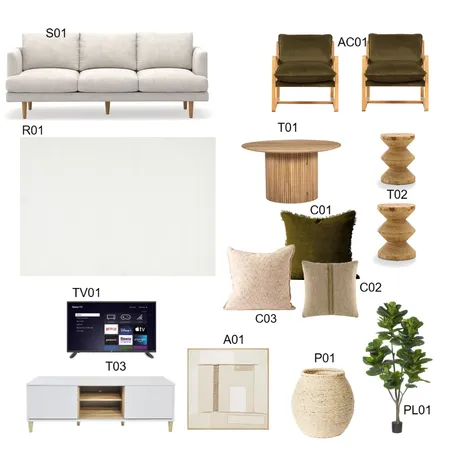 Living Room option 2 Interior Design Mood Board by KyraMurray on Style Sourcebook