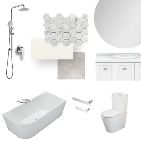 Upstairs Bathroom Interior Design Mood Board by Holm & Wood. on Style Sourcebook