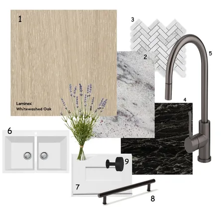 kitchen sample board Interior Design Mood Board by Dani & Co interior design on Style Sourcebook