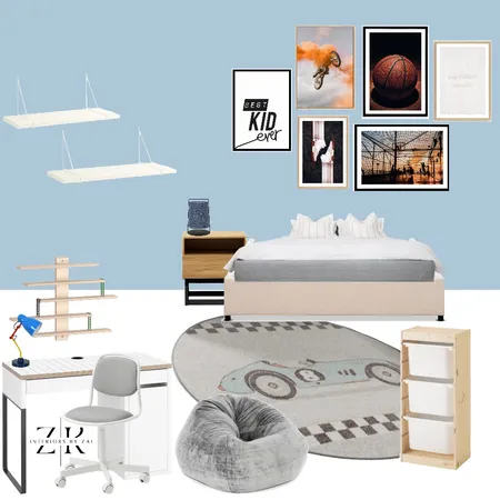 Sporty boys room Interior Design Mood Board by Interiors By Zai on Style Sourcebook