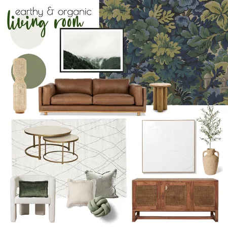 Earthy and Organic Living Room Interior Design Mood Board by janiehachey on Style Sourcebook