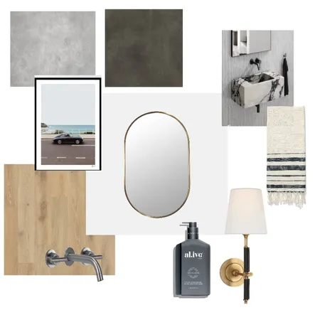 Man Cave Powder Room Interior Design Mood Board by Olivewood Interiors on Style Sourcebook