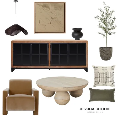 Modern Organic Living Room Interior Design Mood Board by Jessica Ritchie Interior Design on Style Sourcebook