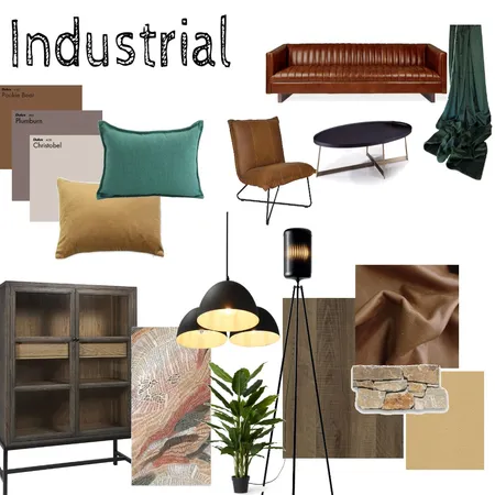 industrial living room Interior Design Mood Board by Pink_trm@hotmail.com on Style Sourcebook