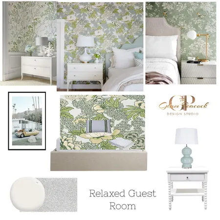 Relaxed Guest Room Interior Design Mood Board by The Glam Peacock Design Studio on Style Sourcebook