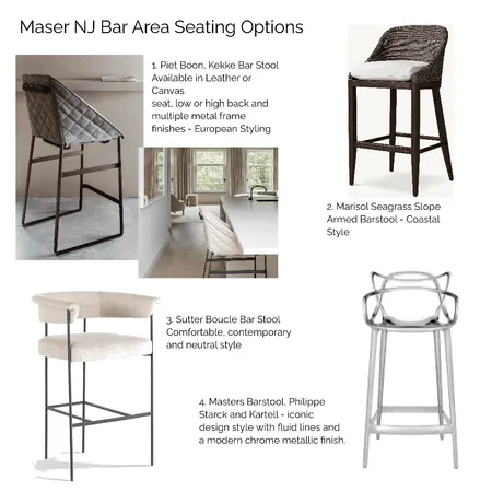 Maser NJ Bar Area Seating Options Interior Design Mood Board by Helen Sheppard on Style Sourcebook