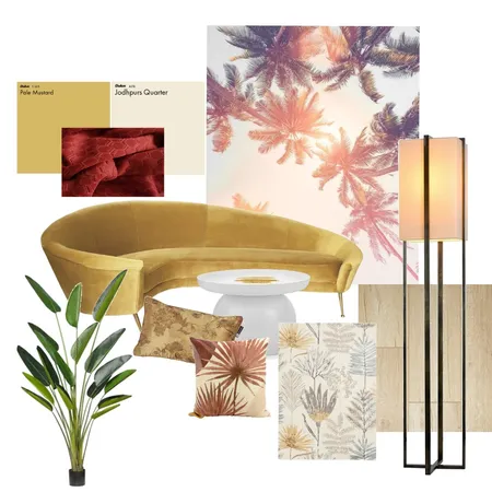 Livingroom yellow with nature prints Interior Design Mood Board by Bianca -Studio Property on Style Sourcebook