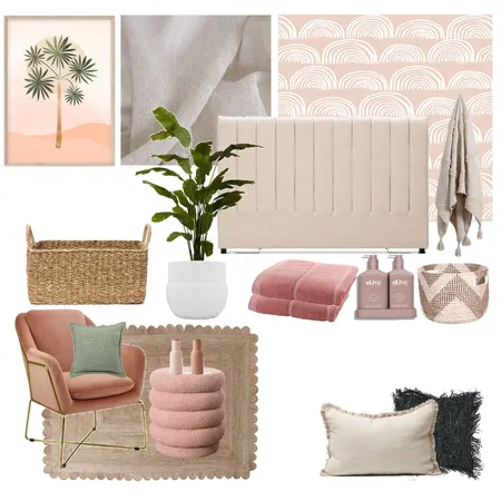 Moroccan Blush Bedroom Interior Design Mood Board by theunitsalex@gmail.com on Style Sourcebook