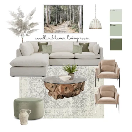 Woodland Haven Living Room Interior Design Mood Board by creative grace interiors on Style Sourcebook