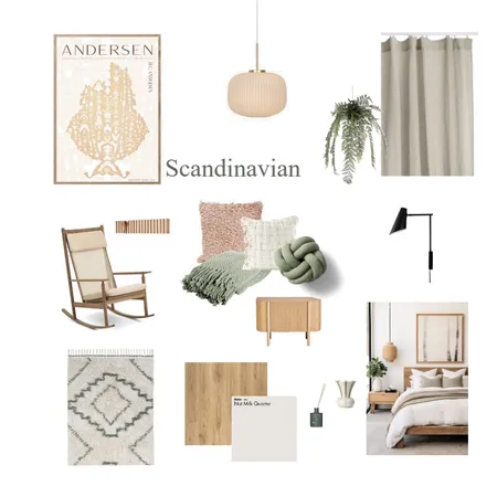 Module 3 - Scandinavian Bedroom Interior Design Mood Board by BG Design on Style Sourcebook