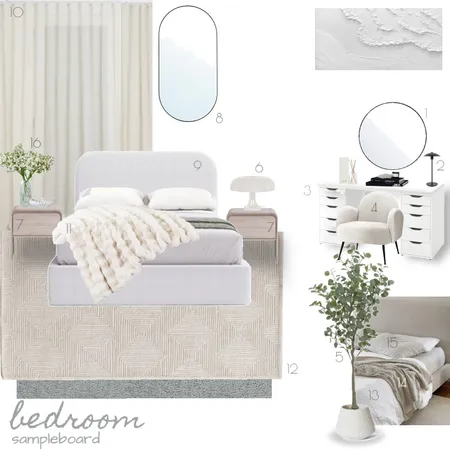 Serene Bedroom Interior Design Mood Board by Myamya on Style Sourcebook