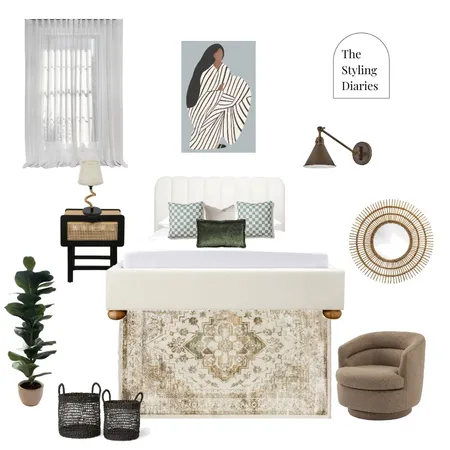 Bedroom Interior Design Mood Board by THE STYLING DIARIES on Style Sourcebook