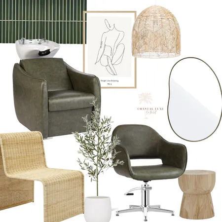 Olive Salon Inspo Interior Design Mood Board by Coastal Luxe on the hill on Style Sourcebook