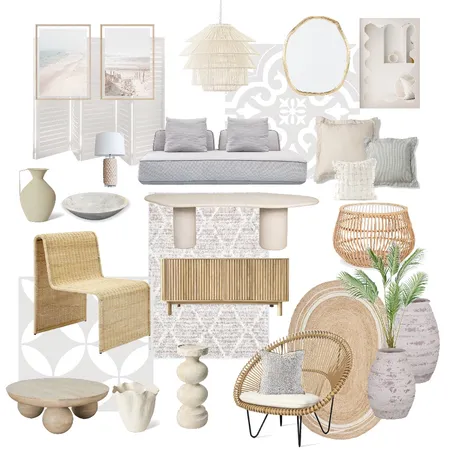 Minimal Mediterranean Oasis Interior Design Mood Board by humanhazel on Style Sourcebook