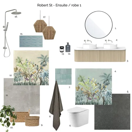 Robert St Ensuite / robe 1 Interior Design Mood Board by Susan Conterno on Style Sourcebook