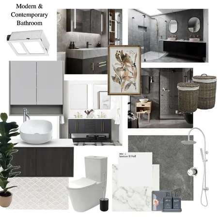 Modern & Contemporary Bathroom Interior Design Mood Board by Alyssa Coelho on Style Sourcebook