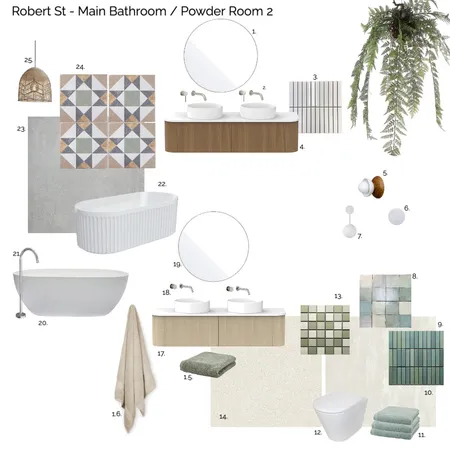 Robert St - Main Bathroom / powder room 2 Interior Design Mood Board by Susan Conterno on Style Sourcebook