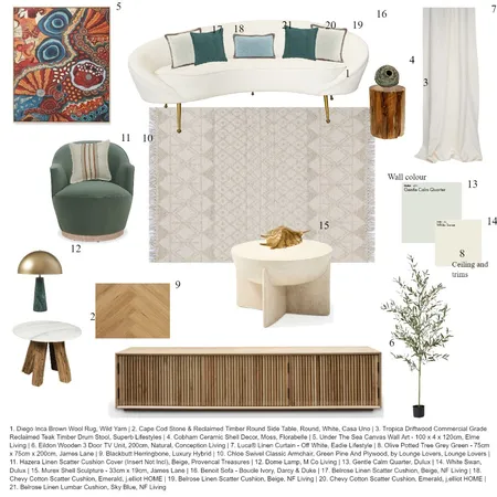 Board 1 - Living Room Interior Design Mood Board by mwoods on Style Sourcebook