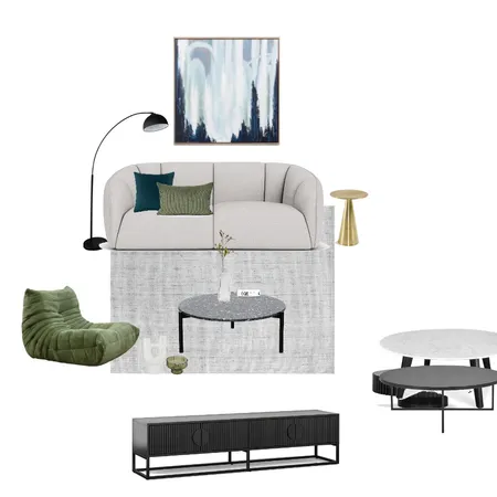 living room upstairs brighton plush couch green chairj diff coffee table Interior Design Mood Board by Efi Papasavva on Style Sourcebook