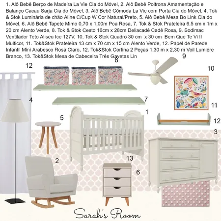 Quartinho da Sarah Final Interior Design Mood Board by sano.campos@hotmail.com on Style Sourcebook