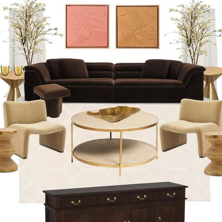 Living room cozy brown Interior Design Mood Board by Sherina on Style Sourcebook