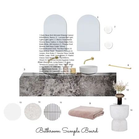 bathroom sample board part c  v2 Interior Design Mood Board by Efi Papasavva on Style Sourcebook