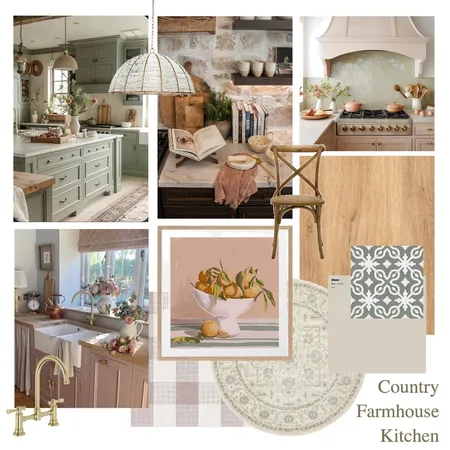 Country Farmhouse Kitchen Interior Design Mood Board by Alyssa Coelho on Style Sourcebook