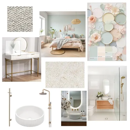 Paige's bedroom (& Guest bathroom) Interior Design Mood Board by sheridanfield@gmail.com on Style Sourcebook