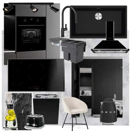 Black Kitchen Interior Design Mood Board by suzanofli123@gmail.com on Style Sourcebook