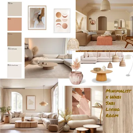 Minimalist x Wabi Sabi Living Room Mood Board - Christina Pyfrom Interior Design Mood Board by foureverchrissy on Style Sourcebook