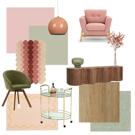 Pink and Green Retro Interior Design Mood Board by ellie.sawyer317 on Style Sourcebook