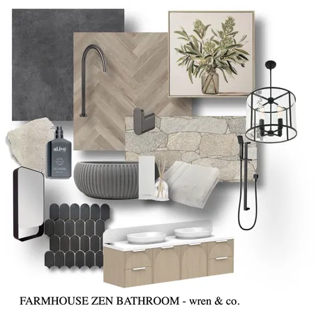 Farmhouse Zen Interior Design Mood Board by WREN DESIGNS on Style Sourcebook