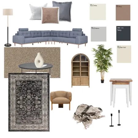 Lounge room deeper tones Interior Design Mood Board by Rowena Interiors on Style Sourcebook