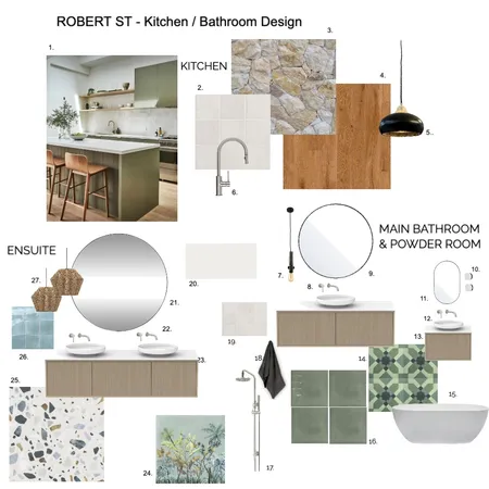 Robert St - Kitchen / bathrooms Interior Design Mood Board by Susan Conterno on Style Sourcebook