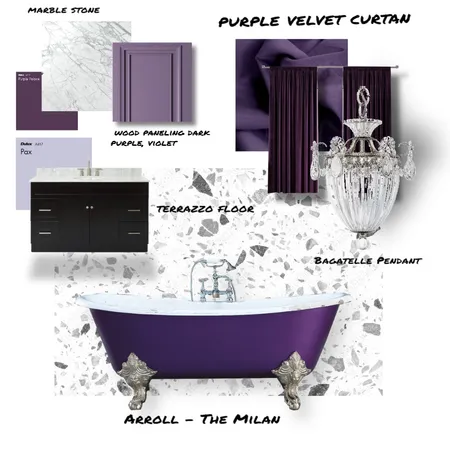 ws4 moodboard interior purple bathroom Interior Design Mood Board by sleepingfish on Style Sourcebook