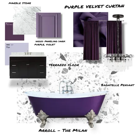 ws4 moodboard interior purple bathroom Interior Design Mood Board by sleepingfish on Style Sourcebook