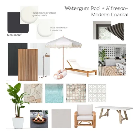 Watergum Pool + Alfresco Interior Design Mood Board by FOXKO on Style Sourcebook