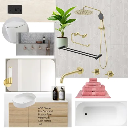 Scarlett bathroom Interior Design Mood Board by ncnewey@hotmail.com on Style Sourcebook