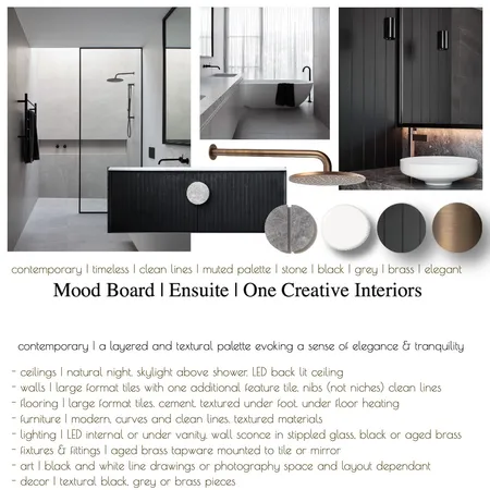 Mood Board - Ensuite NE Interior Design Mood Board by ONE CREATIVE on Style Sourcebook